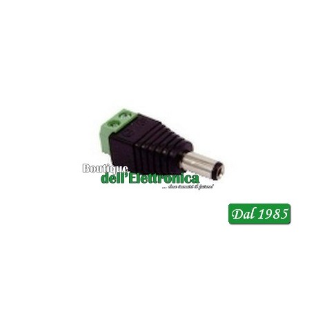 ADATTATORE ALIMENTAZIONE PRESA MORSETTI A VITE INTERNO 2,1mm ESTERNO 2,5mm