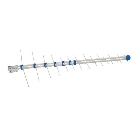 ANTENNA LOGARITMICA III-IV-V BANDA ATTACCO F DIPOLI CHIUSI - 16 ELEMENTI - 8,5DB - CON FILTRO LTE