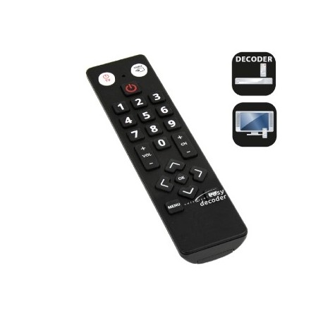 TELECOMANDO UNIVERSALE SEMPLIFICATO PER DECODER + TV LEARNING (FUNZIONI  BASE)