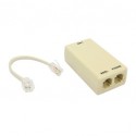 FILTRO ADSL PRESA MODULARE 6P2C / 2 PRESE MODULARI 6P2C (RJ11)