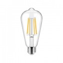 LAMPADA A FILAMENTO LED 230V 6W 750LM 2700°K E27