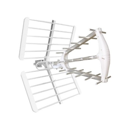 ANTENNA DIRETTIVA UHF CON DIMENSIONI RIDOTTE E ATTACCO F - 18 ELEMENTI - 11DB - CON FILTRO 5G