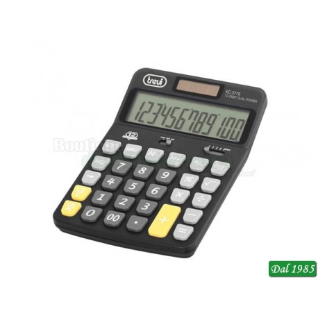 CALCOLATRICE ELETTRONICA COLOR TREVI EC 3775 NERA