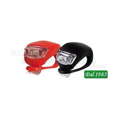 KIT 2 LUCI A LED IN SILICONE PER BICICLETTE
