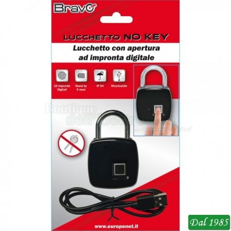 LUCCHETTO NO KEY CON IMPRONTA DIGITALE