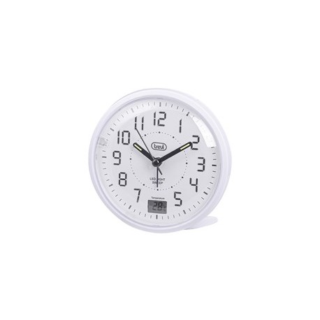 OROLOGIO AL QUARZO CON SVEGLIA TREVI SL 3P27 BIANCO