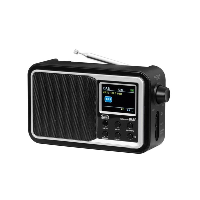 RADIO PORTATILE CON RICEVITORE DIGITALE DAB/DAB+ FM RDS TREVI DAB 7F96 R  NERO