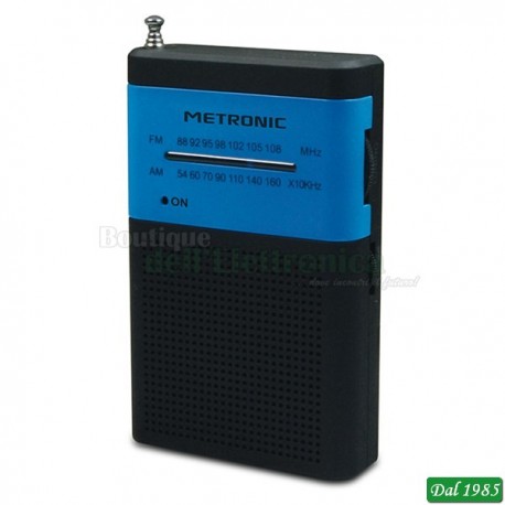 RADIO TASCABILE AM/FM POCKET COLORE BLU E NERA