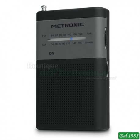 RADIO TASCABILE AM/FM POCKET COLORE GRIGIA E NERA