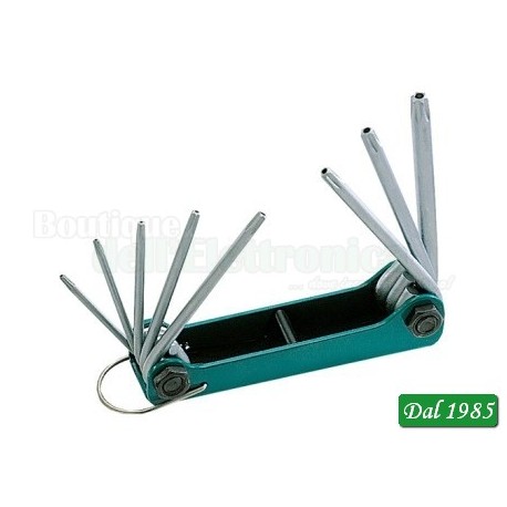 CHIAVI TORX FORATI KIT T9-T40