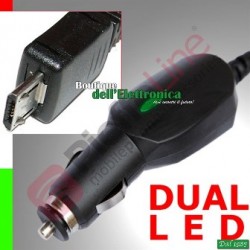 CARICA BATTERIA PER AUTO 12VOLT-24VOLT 1A ATTACCO MICRO USB
