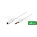 CAVO AUDIO SPINA JACK 3,5MM 4 POLI / PRESA JACK 3,5MM 4 POLI PER CUFFIE CON MICROFONO 5M