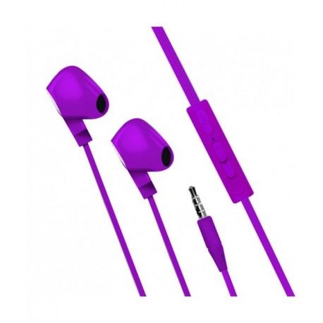 AURICOLARI FILARI STEREO CON MICROFONO LUNGHEZZA 1,2 m FUCSIA MOOOV
