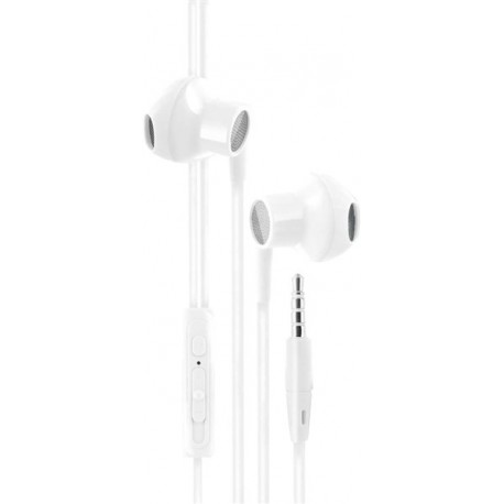CUFFIE STEREO CON MICROFONO E REGOLAZIONE VOLUME COLORE BIANCO