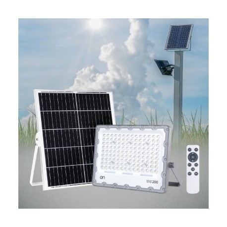 FARO LED SOLARE DA ESTERNO 2400LM CON PANNELLO FARO LED SOLARE DA ESTERNO 2400LM CON PANNELLO