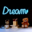 SCRITTA DA MURO PLASTICA LED NEON '' DREAM ''