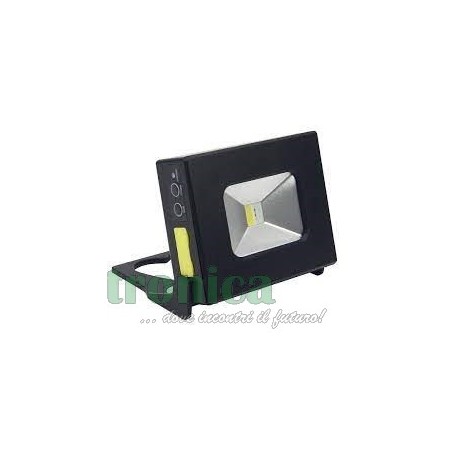 FARETTO A LED RICARICABILE 10 WATT LUCE BIANCA CON FUNZIONE POWER BANK