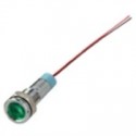 SEGNALATORE LUMINOSO VERDE 12V METALLICO