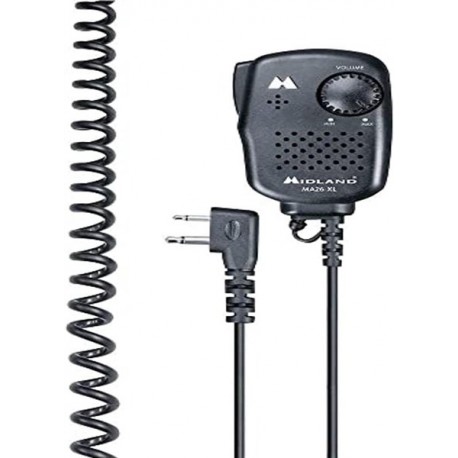 MICROFONO-ALTOPARLANTE 2 PIN L CONNECTOR MA26-XL MIDLAND