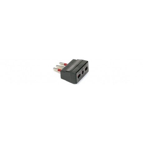 ADATTATORE RETE SPINA 16A/PRESA 10-16A NERO IMQ