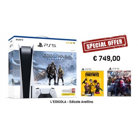 CONSOLE PLAYSTATION PS5 OFFERTA CON ALTRI 2 GIOCHI