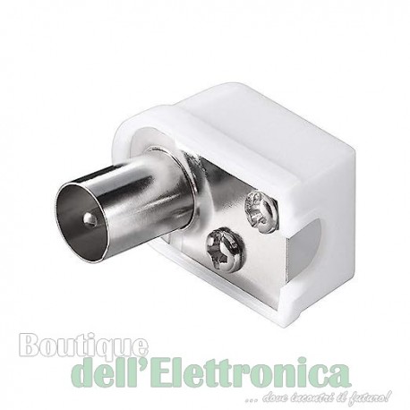 SPINOTTO COASSIALE TV Ø 9,5MM 90° PIATTA
