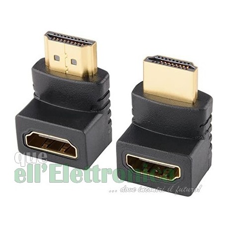 ADATTATORE HDMI SPINA / PRESA 90° 4K