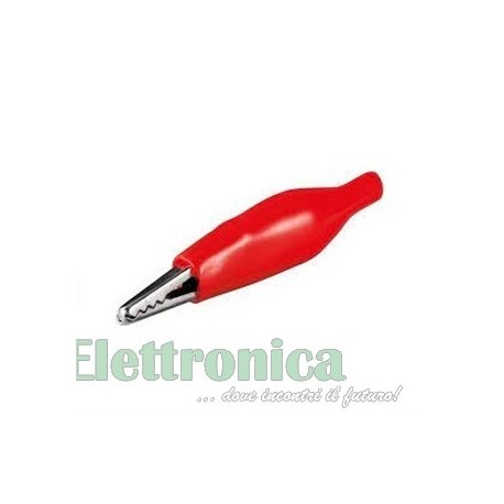 PINZA A COCCODRILLO ISOLATA ROSSA GRANDE