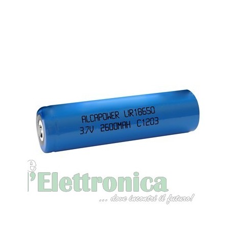 BATTERIA A LITIO LIR 18650 3,7 VOLT 2600 MAH T.CONSUMER