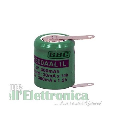 BATTERIA RICARICABILE SKB “NI-MH 1/3AA” 300MH ( Mod. SKB MH300AAL1L LAMELLE S/DIR. )