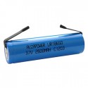 PILA A LITIO RICARICABILE 18650 3,7V 2600mAh T.SALDARE