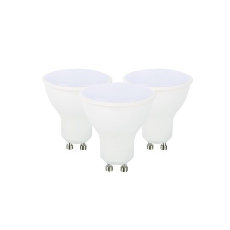 KIT 3 LAMPADINE LED GU10 7W 120° LUCE CALDA 3000°K