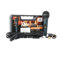 MICROFONO DINAMICO PROFESSIONALE XLR UNIDIREZIONALE CAVO 5M CON VALIGIA