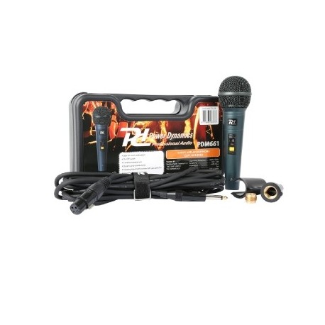 MICROFONO DINAMICO PROFESSIONALE XLR UNIDIREZIONALE CAVO 5M CON VALIGIA
