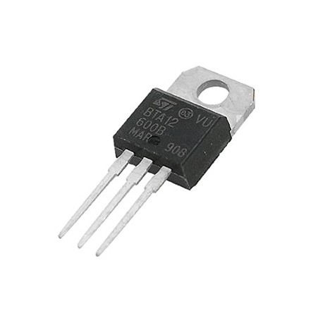 TRIAC BTA12-600 12A 600V TO220AB 3 PIN