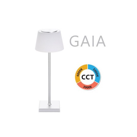 LAMPADA LED DA TAVOLO CCT DIMMERABILE COLORE ARGENTO