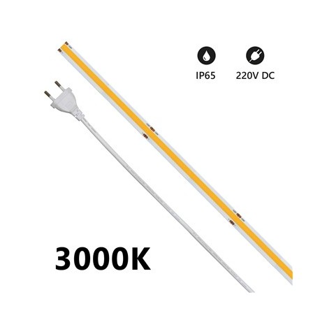 STRISCIA LEDCOB IP65 20 METRI 3000K 220V 14W/m 1200lm/m