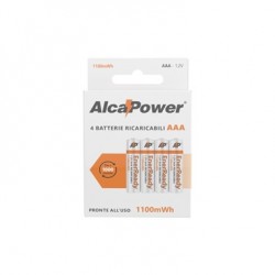BATTERIA RICARICABILE AAA NI-MH BLISTER 4 PEZZI GIA\' PRONTE ALL\'USO