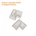 CONNETTORE ANGOLARE A 90° PER STRISCE LED 220 VOLT