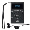RADIO PORTATILE DAB/DAB+/FMINGRESSO MICROSD LETTURA MP3BATTERIA RICARICABILECUFFIE LACCIO E GANCIO PER IL TRASPORTO
