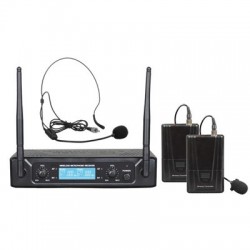 SET DOPPIO RADIOMICROFONO UHF 674,20/694