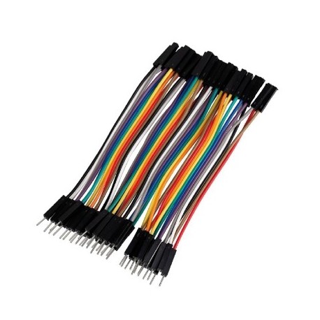 KIT DI CAVETTI 40 POLI MASCHIO-FEMMINA - 30 CENTIMETRI