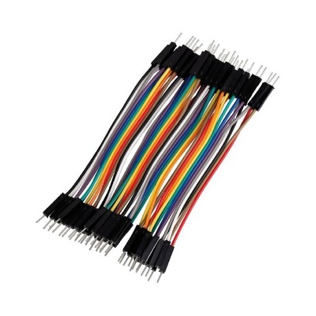KIT DI CAVETTI 40 POLI MASCHIO-MASCHIO - 30 CENTIMETRI