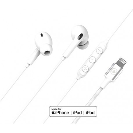 AURICOLARI FILARI CON ATTACCO USB LIGHTNING COLORE BIANCO GARANZIA A VITA