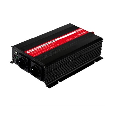 INVERTER A ONDA SINUSOIDALE MODIFICATA 12V 1500W CON TELECOMANDO INV4-12-1500-MT