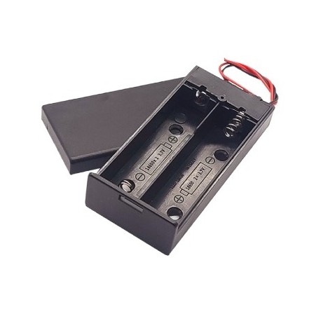 PORTAPILE PER 2 BATTERIE 18650 CON INTERRUTTORE