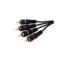 CAVO AUDIO HIGH END GOLD CONDUTTORE IN RAME 2 SPINE RCA / 2 SPINE RCA 1,5 METRI