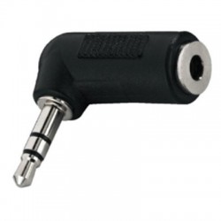 ADATTATORE DA SPINA 3,5MM STEREO A PRESA 3,5MM STEREO 90°