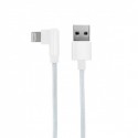 CAVO LINGHTNING A GOMITO A USB-A IN NYLON LUNGHEZZA 1 METRO COLORE BIANCO
