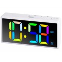 OROLOGIO SVEGLIA DIGITALE CON GRANDE DISPLAY MULTICOLORE TREVI EC 886 BIANCO